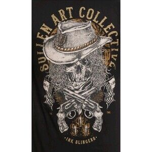 Sullen Pin Up Streetwear Americana Punk Tattoo Art Mens Tee OUTLAW Large D30 NWT